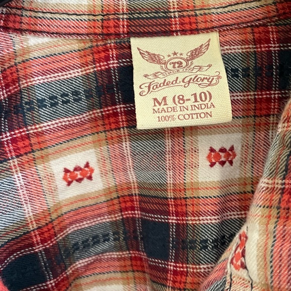 Faded glory women’s plaid button down - Picture 2 of 4